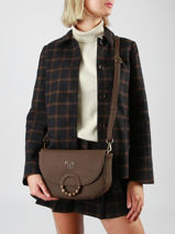 Sac Bandouli�re Neflier Pearl Woomen Marron neflier pearl WNEP04-vue-porte