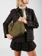 Sac Port� �paule Verveine Polyurethane Woomen Vert verveine WVER10-vue-porte