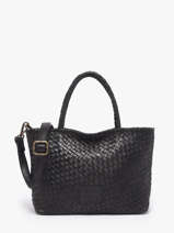 Crossbody Bag Lisbonne Leather Basilic pepper Black lisbonne BLIS01
