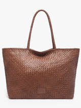 Shoulder Bag Lisbonne Leather Basilic pepper Brown lisbonne BLIS02