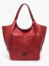 Sac Port� �paule Heritage Cuir Biba Rouge heritage HOM1L
