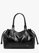 Sac Port� �paule Shinny Flora & co Noir shinny F7578