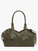 Shoulder Bag Lace A4 Mandoline Green lace 27691