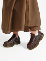 Sneakers Plateforme En Cuir Dr martens Marron women 41129200-vue-porte