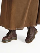 Boots Plateforme En Cuir Dr martens Marron women 40910200-vue-porte