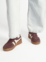 Sneakers In Leather Gola Red women CLA589LC-vue-porte