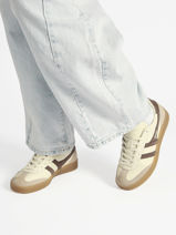 Sneakers En Cuir Gola Or women CLB744HC-vue-porte