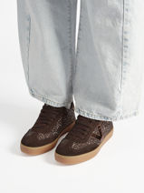 Sneakers Berlin In Leather Victoria Beige women 1126223-vue-porte