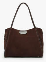 Satchel Suede Ida Leather Lancaster Brown suede ida 102