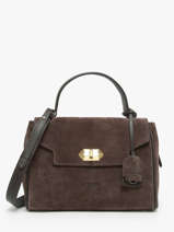 Shoulder Bag Suede Grace Leather Lancaster Brown suede grace 71