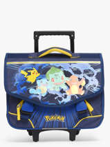 2-compartment Wheeled Satchel Pokemon Blue pokemon & friends 26KK203K