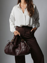 Shoulder Bag Icone Leather Gerard darel Brown icone DES01410-vue-porte