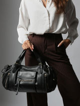 Sac Port� �paule Icone Cuir Gerard darel Noir icone DES30410-vue-porte