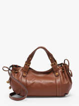 Sac Bandouli�re Icone Cuir Gerard darel Marron icone DES73410