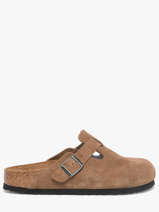 Slippers In Leather Birkenstock Brown unisex 1032795