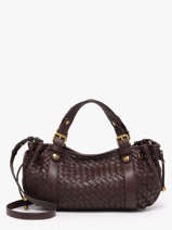 Sac Bandouli�re Tresse Cuir Gerard darel Marron tresse DES73478