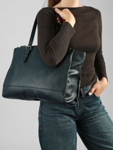 Sac Shopping A4 Gracieuse Hexagona Bleu gracieuse 316137-vue-porte