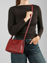 Sac Bandouli�re Maya Hexagona Rouge maya 2120204-vue-porte