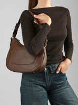 Hobo Bag Confort Leather Hexagona Brown confort 464779-vue-porte