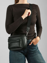 Sac Banane Cuir Hexagona Noir confort 466110-vue-porte