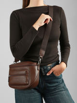 Sac Banane Cuir Hexagona Marron confort 466110-vue-porte