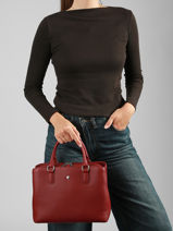 Sac Port� Main Maya Hexagona Rouge maya 2120200-vue-porte