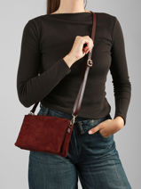 Shoulder Bag Velvet Caviar Leather Milano Violet velvet caviar VC24117-vue-porte