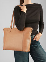 Shoulder Bag Study Hexagona Brown study 2120283-vue-porte