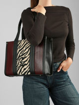 Sac Port� �paule Zoe Hexagona Noir zoe 2320317-vue-porte
