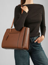 Sac Port� �paule Mae Hexagona Marron mae 5620320-vue-porte