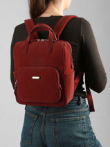 Backpack Hexagona Red eve 6520332-vue-porte