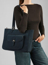 Shoulder Bag Eve Hexagona Blue eve 6520335-vue-porte