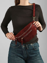 Sac Banane Cuir Milano Violet velvet VE24119O-vue-porte