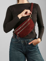 Belt Bag Leather Milano Violet velvet caviar VC24111-vue-porte