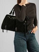 Sac Port� �paule A4 Velvet Milano Noir velvet VE24095O-vue-porte