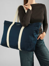 Sac Port� �paule Jean Coton Hindbag Bleu best seller JEAN-vue-porte