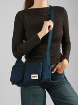 Sac Bandouli�re Best Seller Coton Hindbag Bleu best seller EMILE-vue-porte