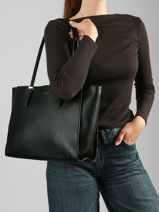Shopping Bag A4 Dune Polyurethane David jones Black dune 1-vue-porte