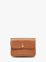 Leather Caviar Coin Purse Milano Brown caviar CA23092O
