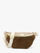 Sac Banane Ines de laure Marron suede 1685551