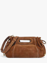 Sac Bandouli�re Studio Cuir Gerard darel Marron studio DES08405