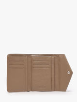 Coin Purse Foulonne Leather Lancaster Beige foulonne pm 29-vue-porte