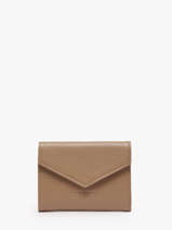Coin Purse Foulonne Leather Lancaster Beige foulonne pm 29