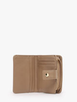 Wallet Leather Lancaster Beige milano ana 3-vue-porte