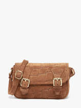 Shoulder Bag Velvet Croco Leather Milano Brown velvet croco CV26062