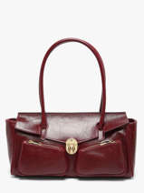 Baguette Bag Shiny Sauvage Leather Milano Red shiny sauvage SS26063