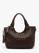 Shoulder Bag Dewashed Leather Milano Brown dewashed DE26061