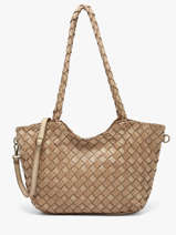 Shoulder Bag Dewashed Leather Milano Beige dewashed DE26062