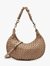 Shoulder Bag Dewashed Leather Milano Beige dewashed DE26063