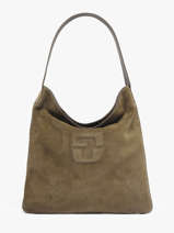 Sac Port� �paule Folk Lady Cuir Gerard darel Vert folk lady DES72407